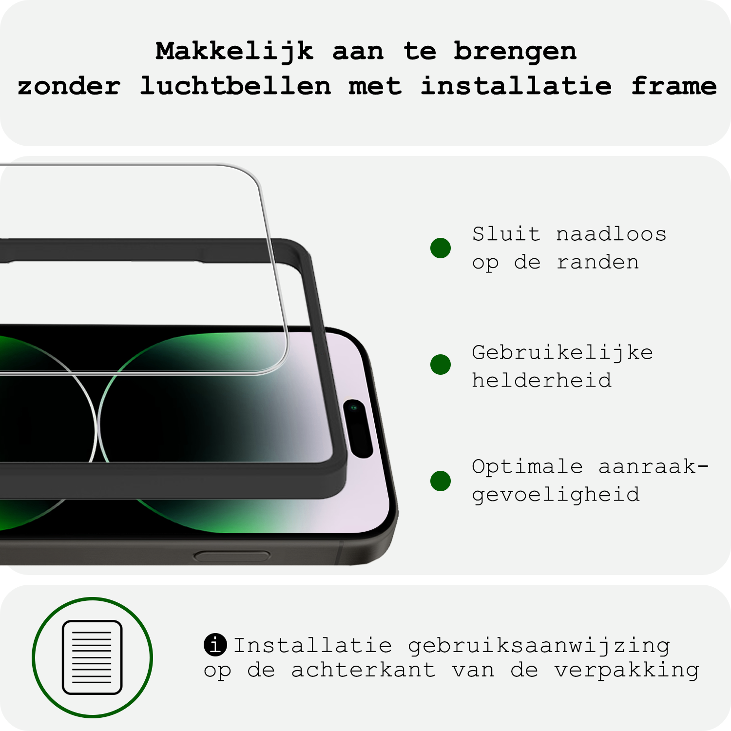BASEY. BASEY. iPhone 14 Pro Screenprotector Met Installatieframe - 2 PACK