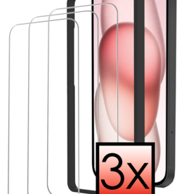 NoXx NoXx iPhone 15 Plus Screenprotector Met Installatieframe - 3 PACK
