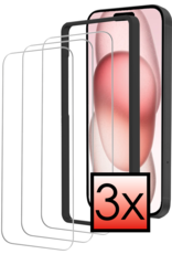NoXx NoXx iPhone 15 Screenprotector Met Installatieframe - 3 PACK