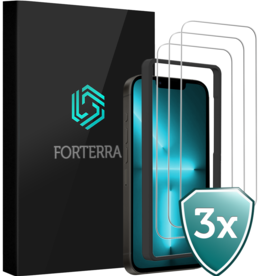 Forterra Forterra iPhone 13 Screenprotector Met Installatieframe - 3 PACK