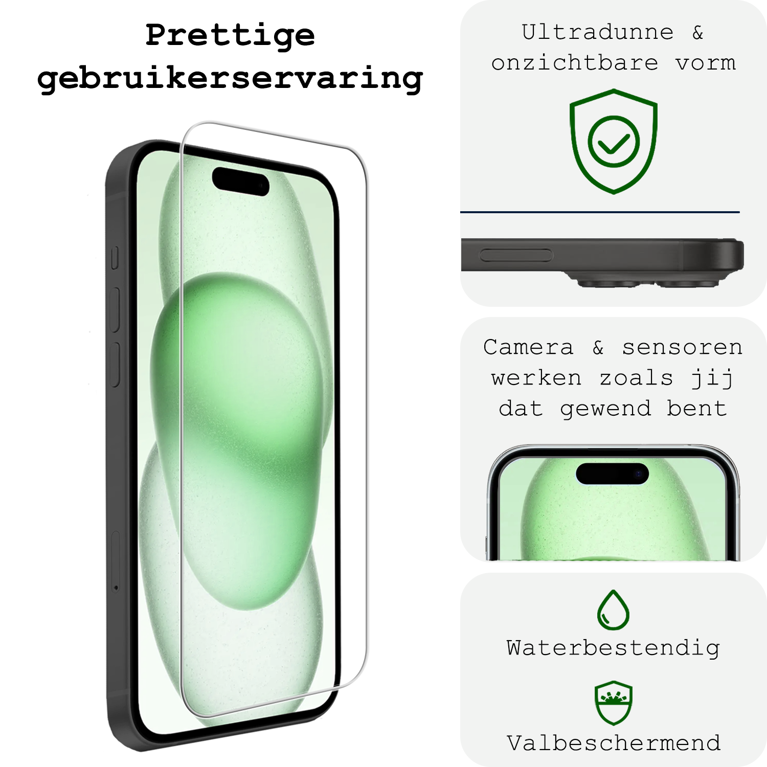 BASEY. BASEY. iPhone 15 Pro Screenprotector Met Installatieframe