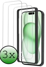 BASEY. BASEY. iPhone 15 Plus Screenprotector Met Installatieframe - 3 PACK