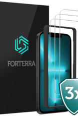 Forterra Forterra iPhone 13 Mini Screenprotector Met Installatieframe - 3 PACK