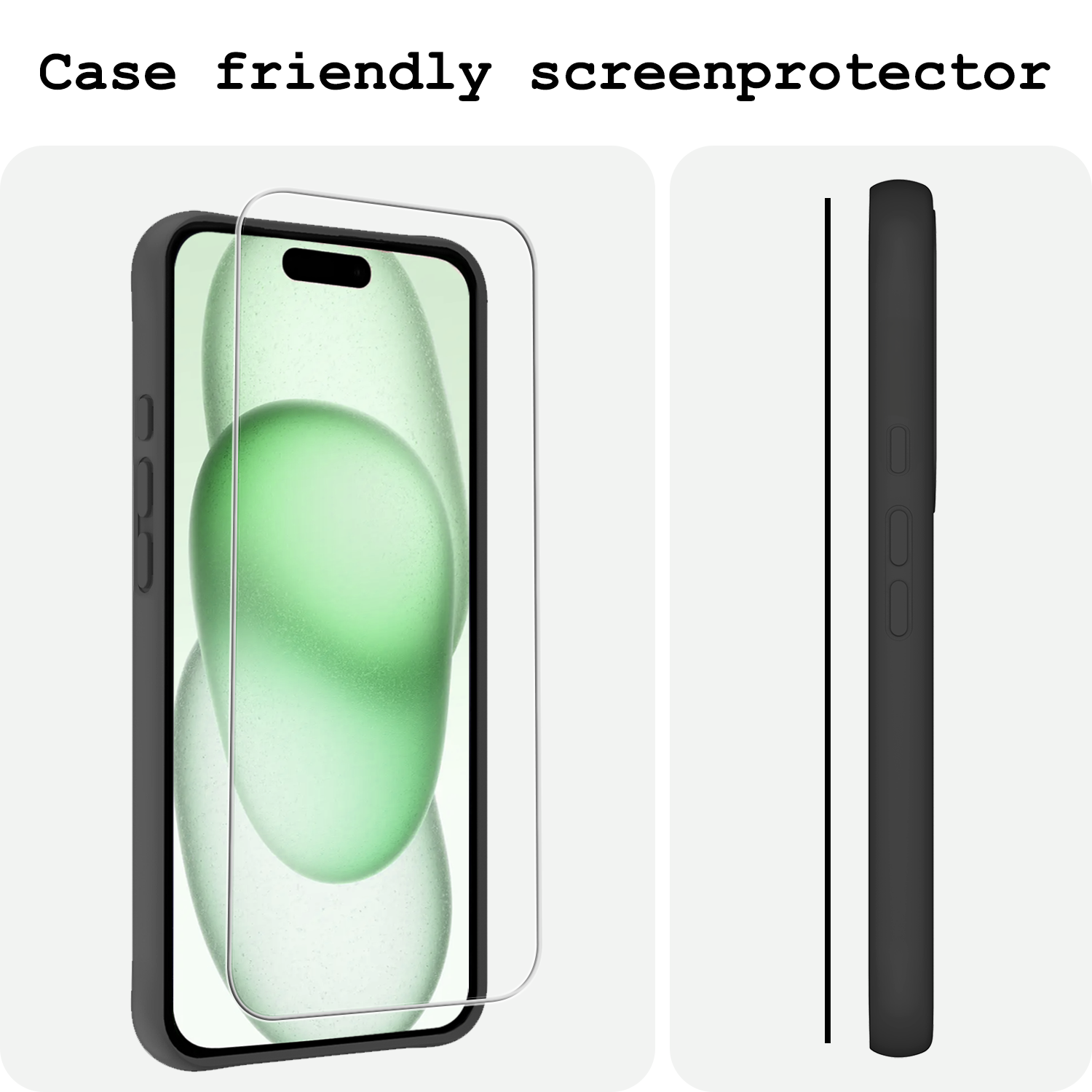 BASEY. BASEY. iPhone 15 Screenprotector Met Installatieframe - 3 PACK