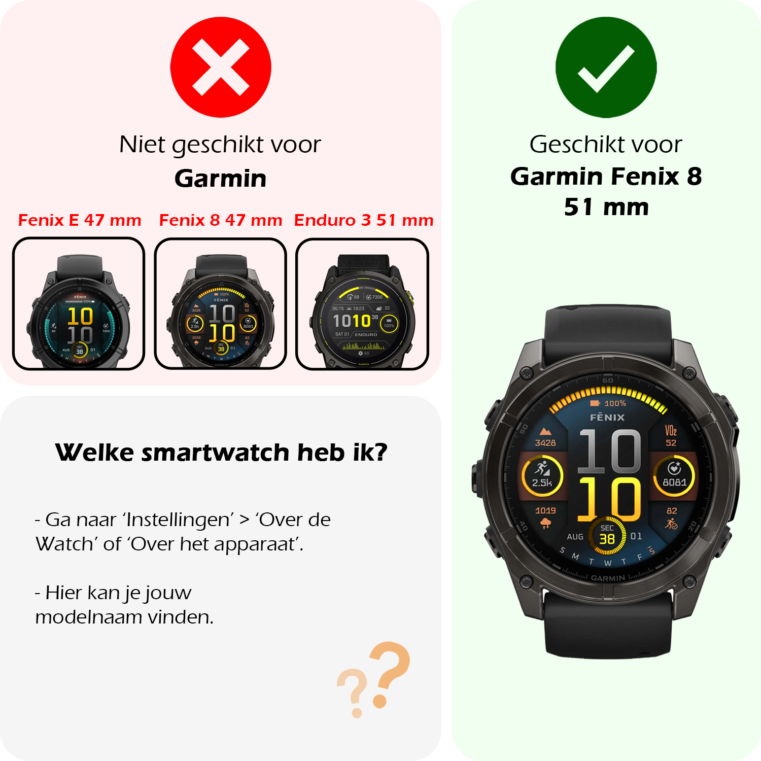 Nomfy Nomfy Garmin Fenix 8 (51 mm) Screenprotector - 2 PACK