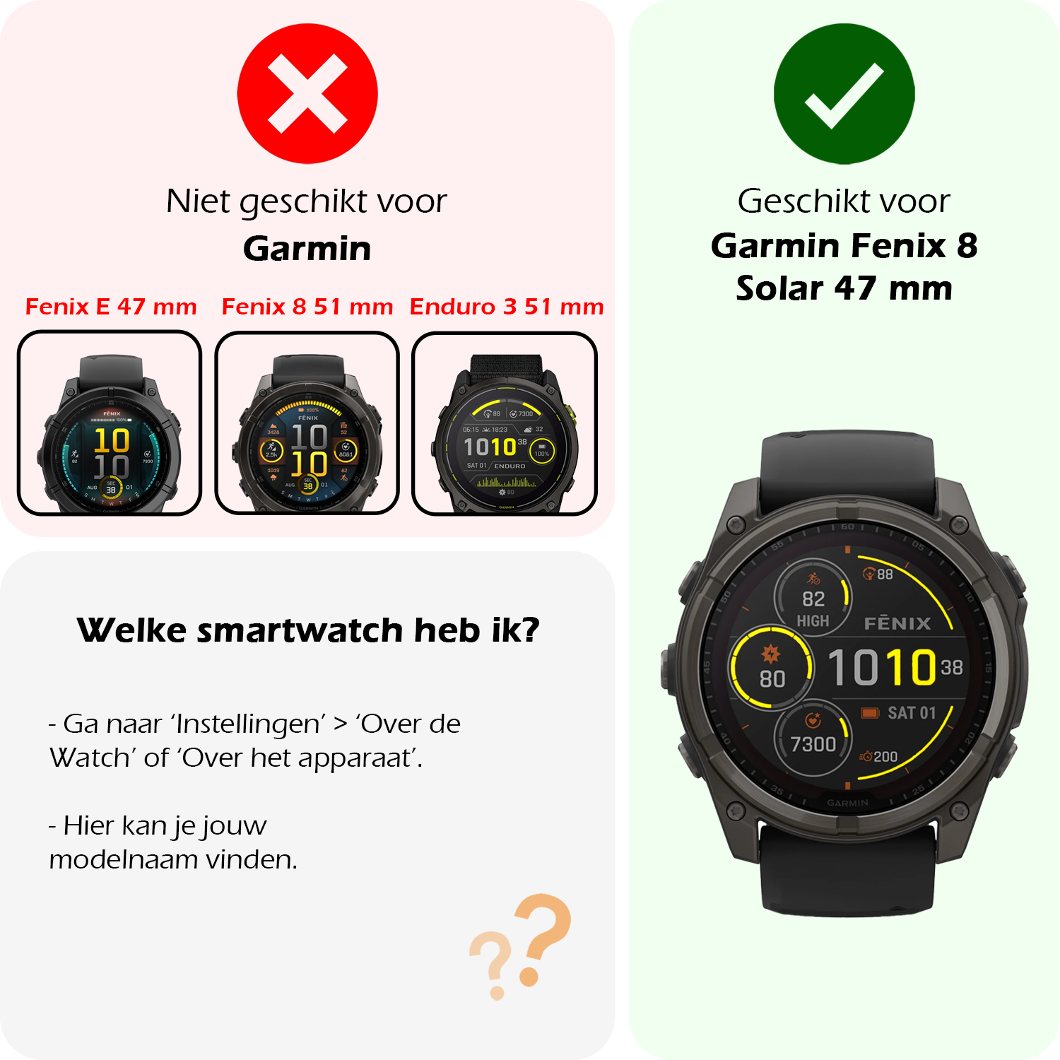 Nomfy Nomfy Garmin Fenix 8 Solar (51 mm) Screenprotector - 3 PACK