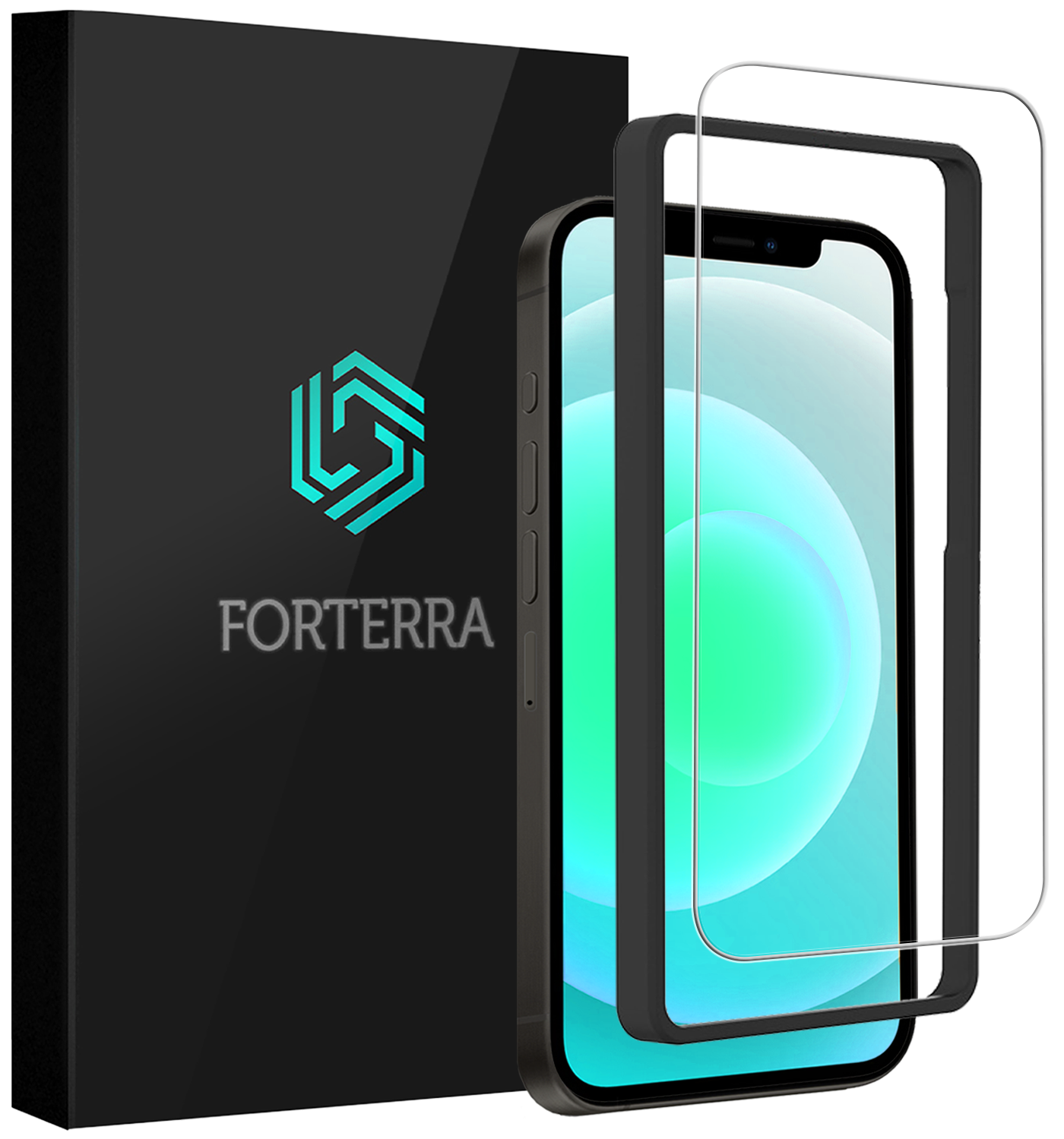 Forterra Forterra iPhone 12 Screenprotector Met Installatieframe