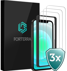 Forterra Forterra iPhone 12 Pro Screenprotector Met Installatieframe - 3 PACK