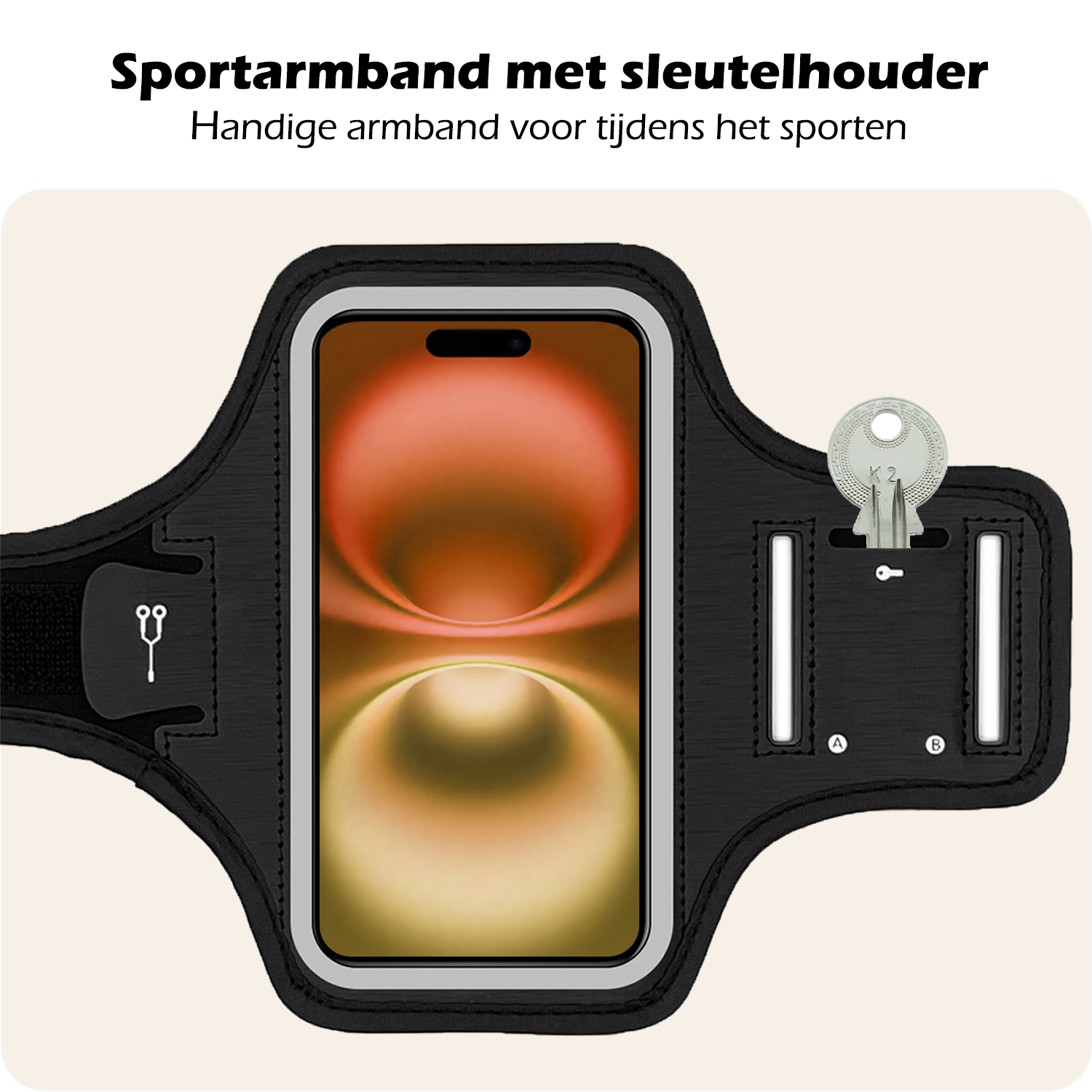 Nomfy Nomfy Hardloop Telefoonhouder 6.5 inch - Zwart