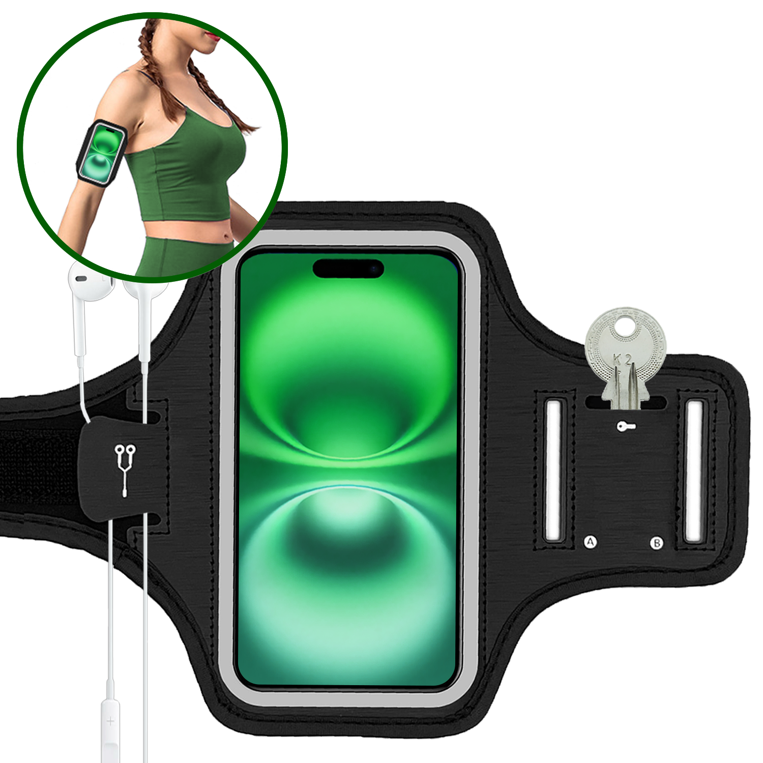 BASEY. BASEY. Hardloop Telefoonhouder 6.5 inch - Zwart