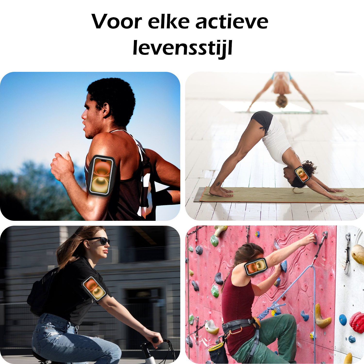 Nomfy Nomfy Hardloop Telefoonhouder 6.8 inch - Zwart