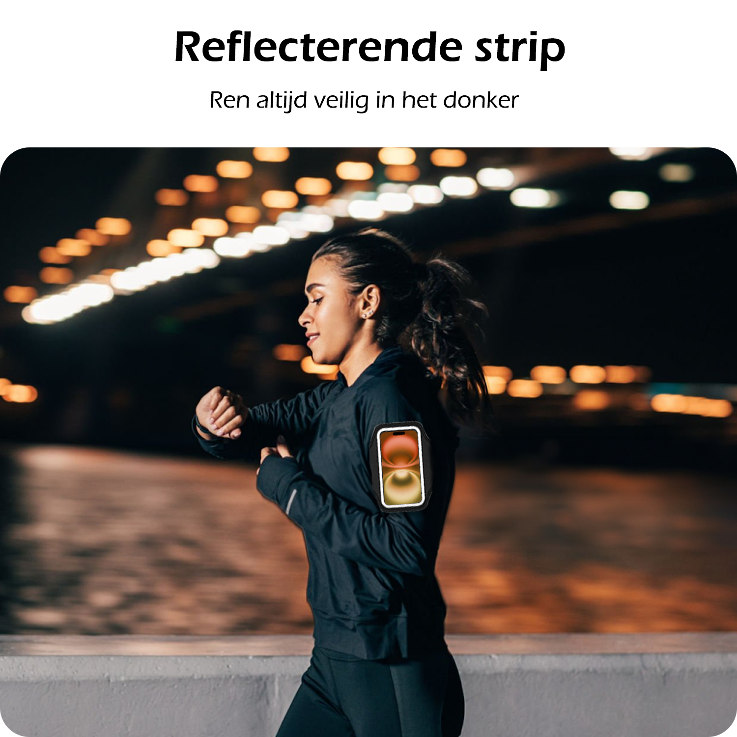 Nomfy Nomfy Hardloop Telefoonhouder 6.8 inch - Zwart