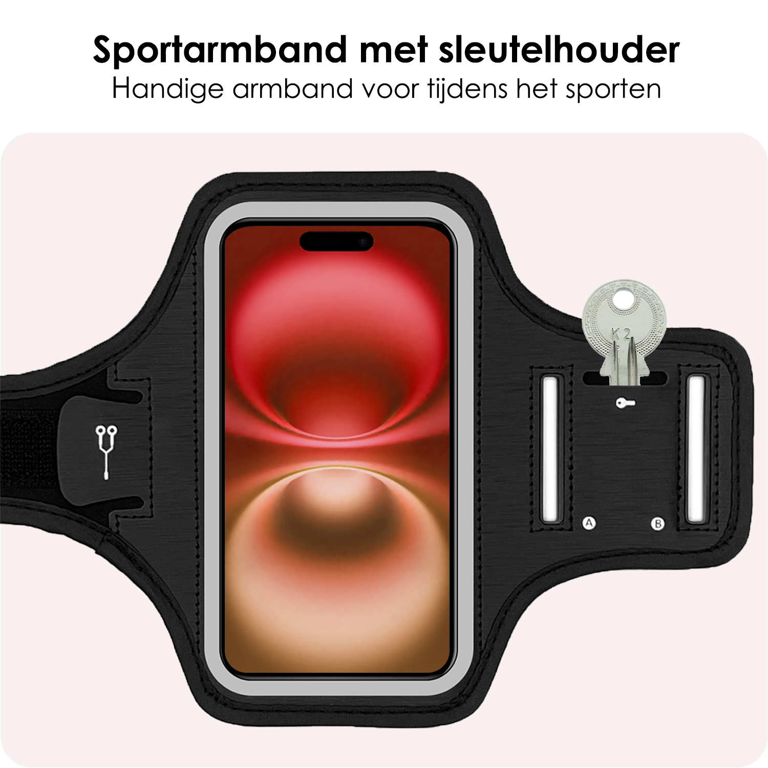 NoXx NoXx Hardloop Telefoonhouder 6.8 inch - Zwart