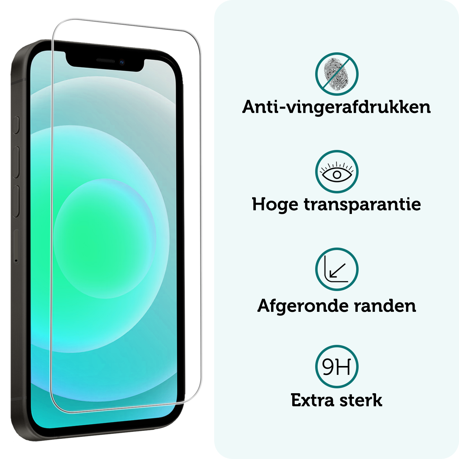 Forterra Forterra iPhone 12 Pro Screenprotector Met Installatieframe