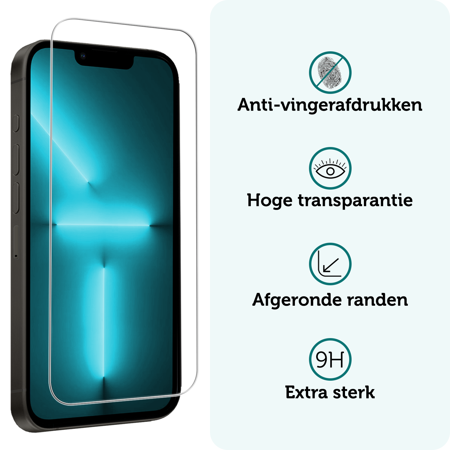 Forterra Forterra iPhone 13 Pro Screenprotector Met Installatieframe - 3 PACK