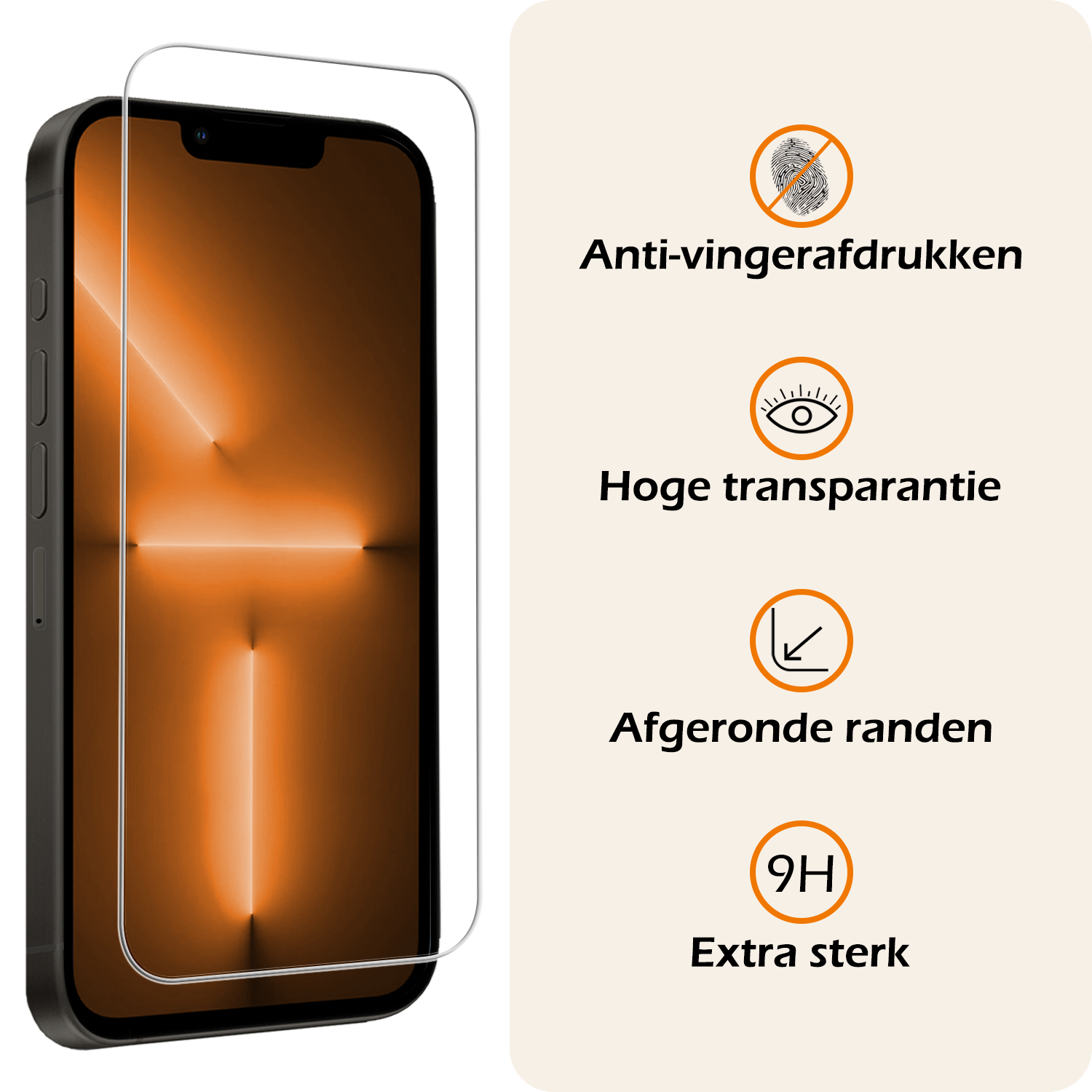 Nomfy Nomfy iPhone 13 Pro Max Screenprotector Met Installatieframe - 3 PACK