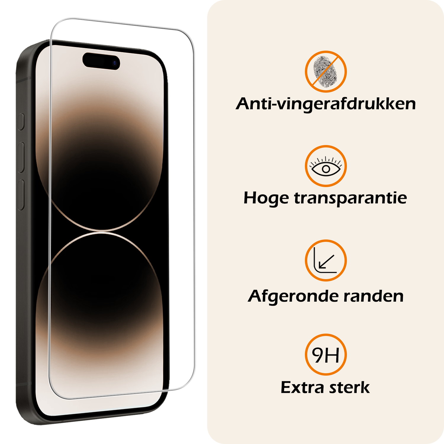 Nomfy Nomfy iPhone 14 Pro Max Screenprotector Met Installatieframe - 3 PACK