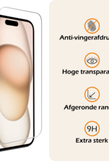 Nomfy Nomfy iPhone 15 Screenprotector Met Installatieframe - 3 PACK