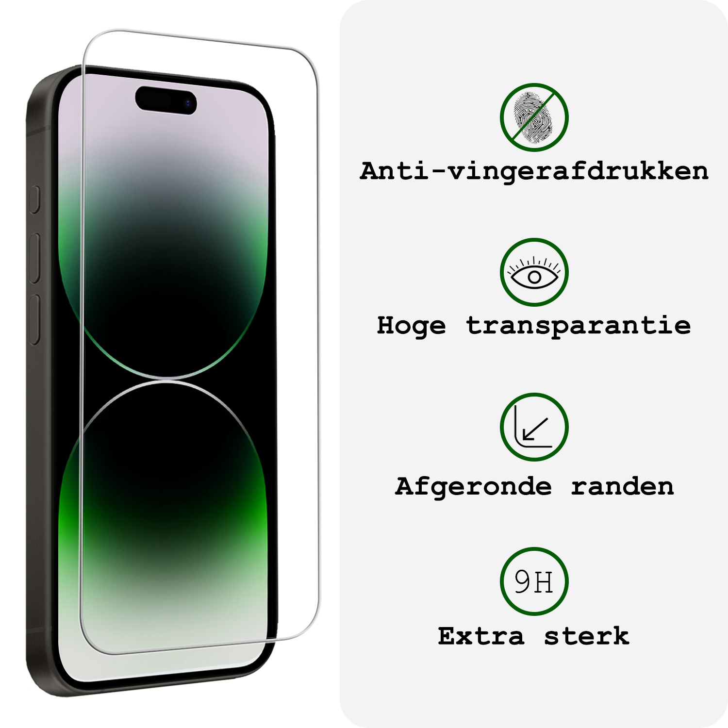 BASEY. BASEY. iPhone 14 Pro Screenprotector Met Installatieframe - 2 PACK