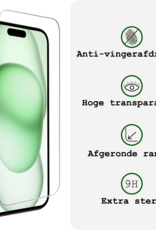 BASEY. BASEY. iPhone 15 Screenprotector Met Installatieframe - 3 PACK