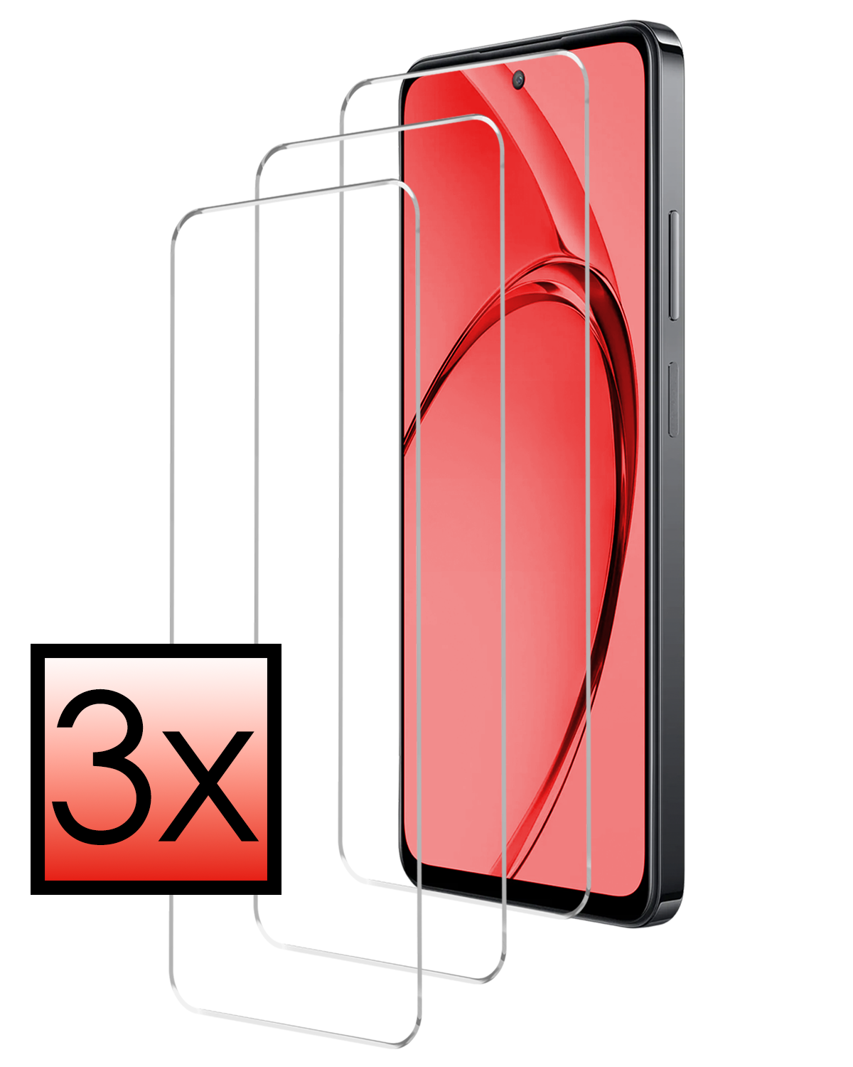 NoXx NoXx OPPO A40 Screenprotector Glas - 3 PACK