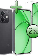 BASEY. BASEY. OPPO A40 Hoesje Shockproof Met 2x Screenprotector