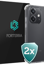 Forterra Forterra OPPO A40 Hoesje Shockproof - Transparant - 2 PACK