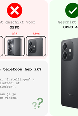 BASEY. BASEY. OPPO A40 Hoesje Siliconen Met 2x Screenprotector - Transparant