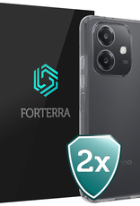 Forterra Forterra OPPO A40 Hoesje Siliconen - Transparant - 2 PACK