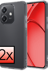 NoXx NoXx OPPO A40 Hoesje Siliconen - Transparant - 2 PACK