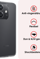NoXx NoXx OPPO A40 Hoesje Siliconen Met Screenprotector - Transparant