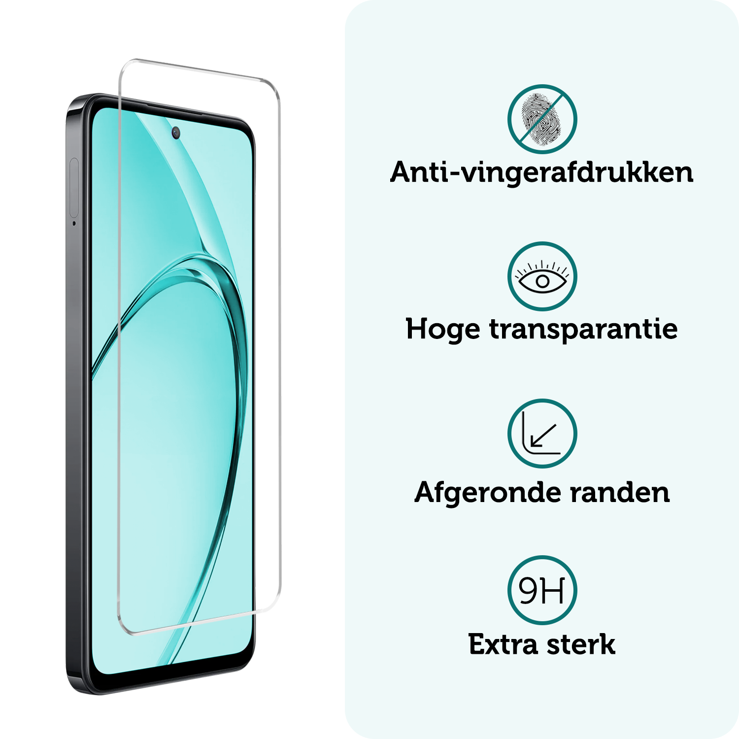 Forterra Forterra OPPO A40m Screenprotector Glas - 3 PACK