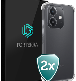 Forterra Forterra OPPO A40m Hoesje Shockproof - Transparant - 2 PACK