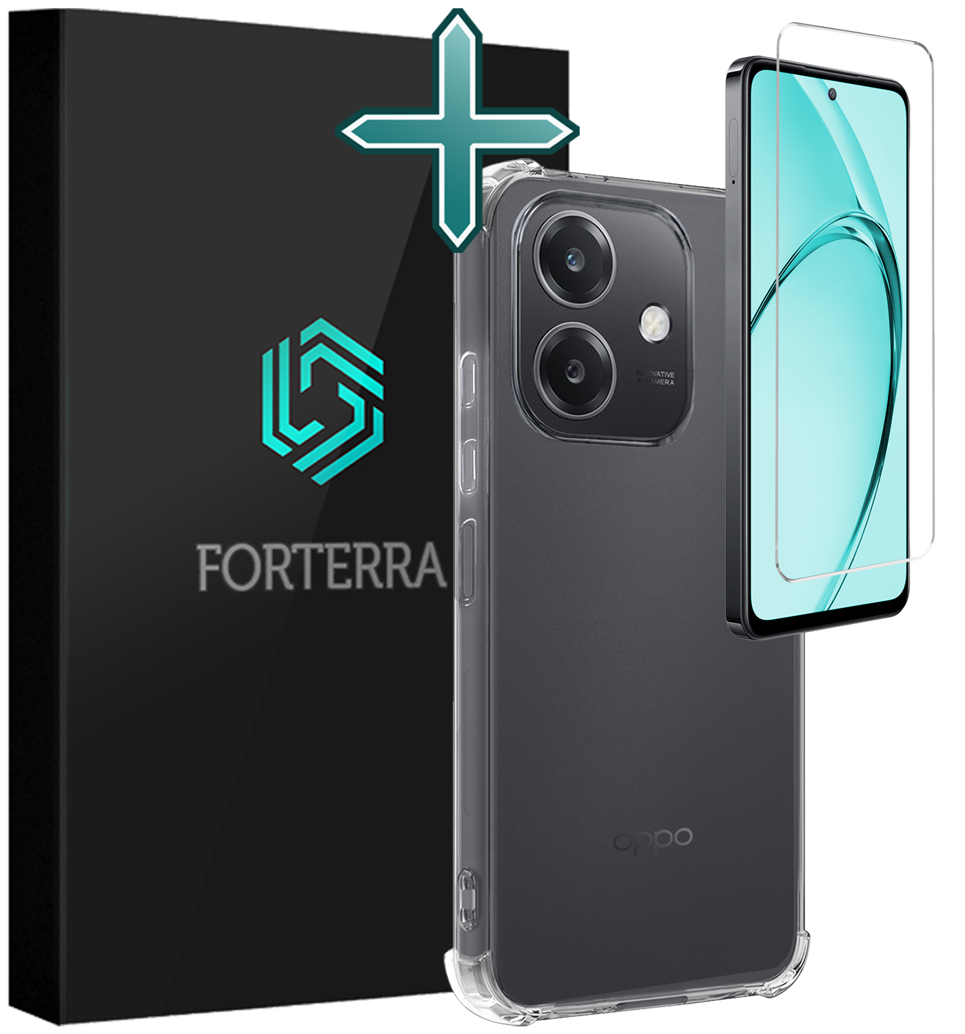 Forterra Forterra OPPO A40m Hoesje Shockproof Met Screenprotector