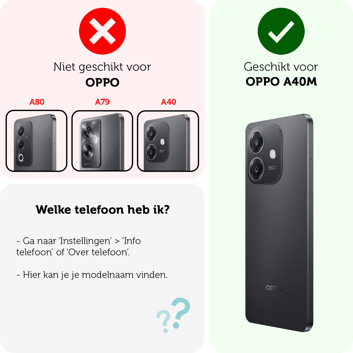 Forterra Forterra OPPO A40m Hoesje Shockproof Met 2x Screenprotector