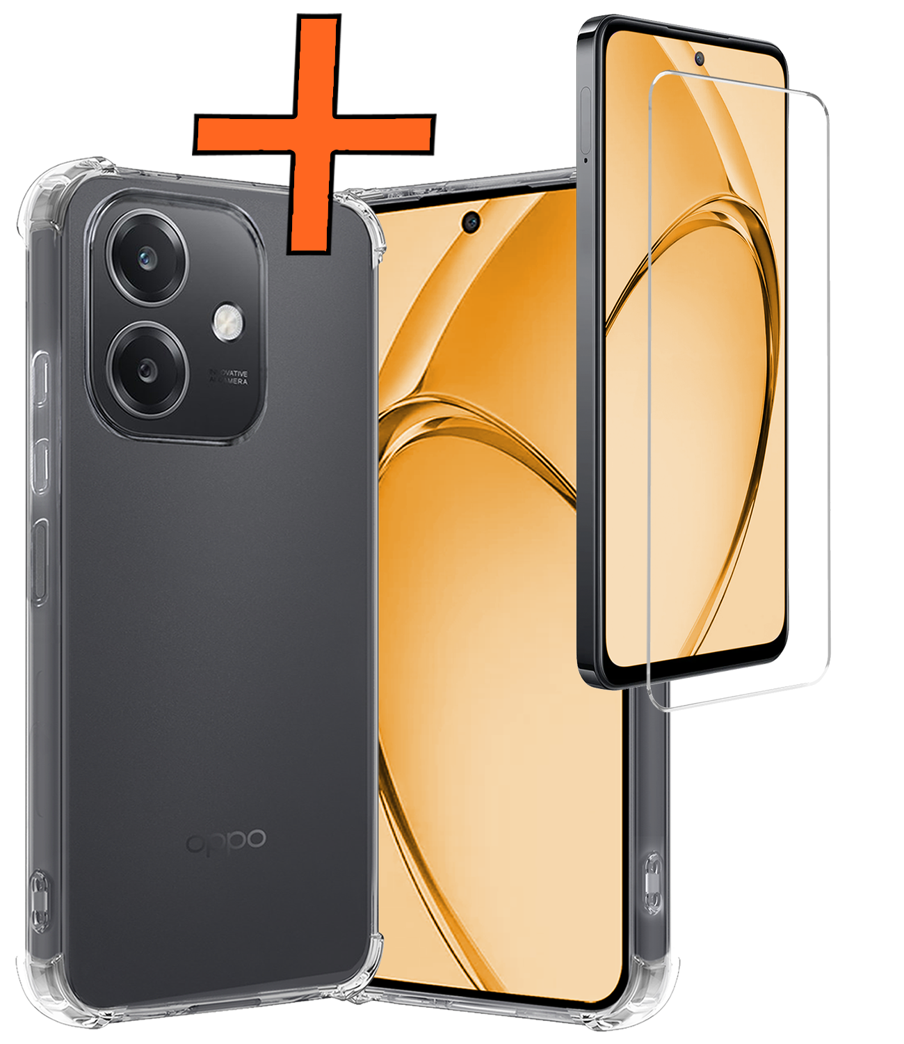 Nomfy Nomfy OPPO A40 Hoesje Shockproof Met Screenprotector