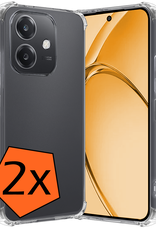 Nomfy Nomfy OPPO A40 Hoesje Shockproof - Transparant - 2 PACK