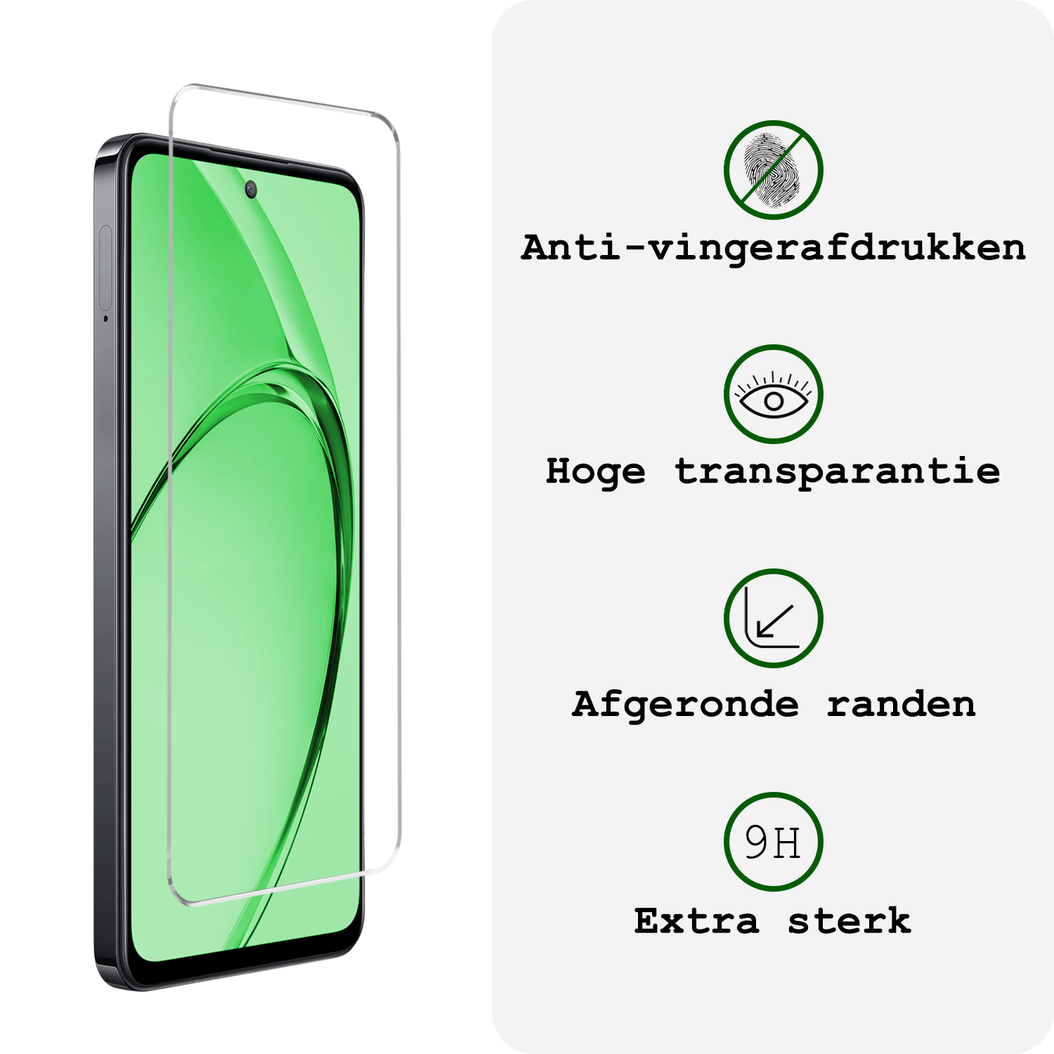 BASEY. BASEY. OPPO A40m Screenprotector Glas - 2 PACK