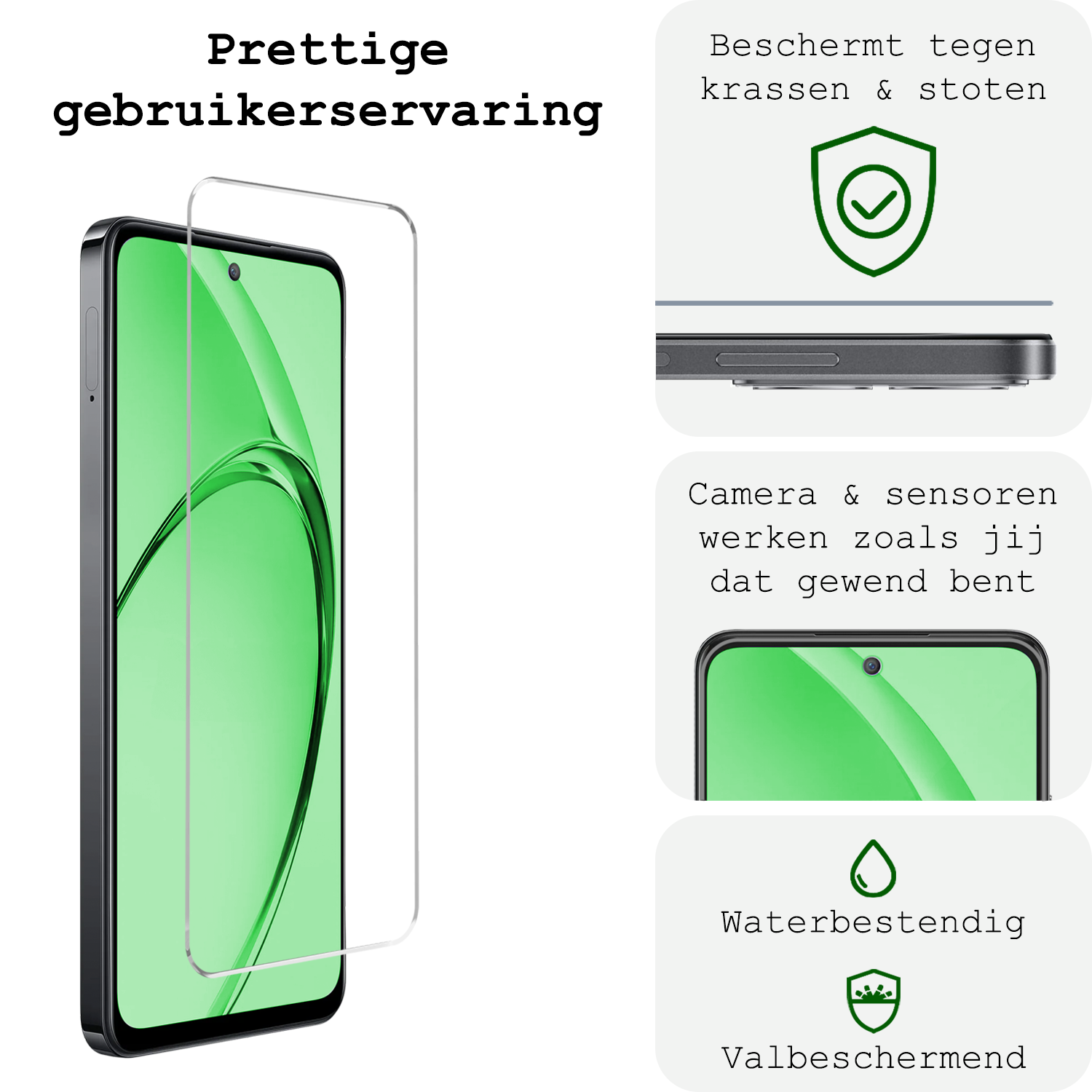 BASEY. BASEY. OPPO A40m Screenprotector Glas - 2 PACK
