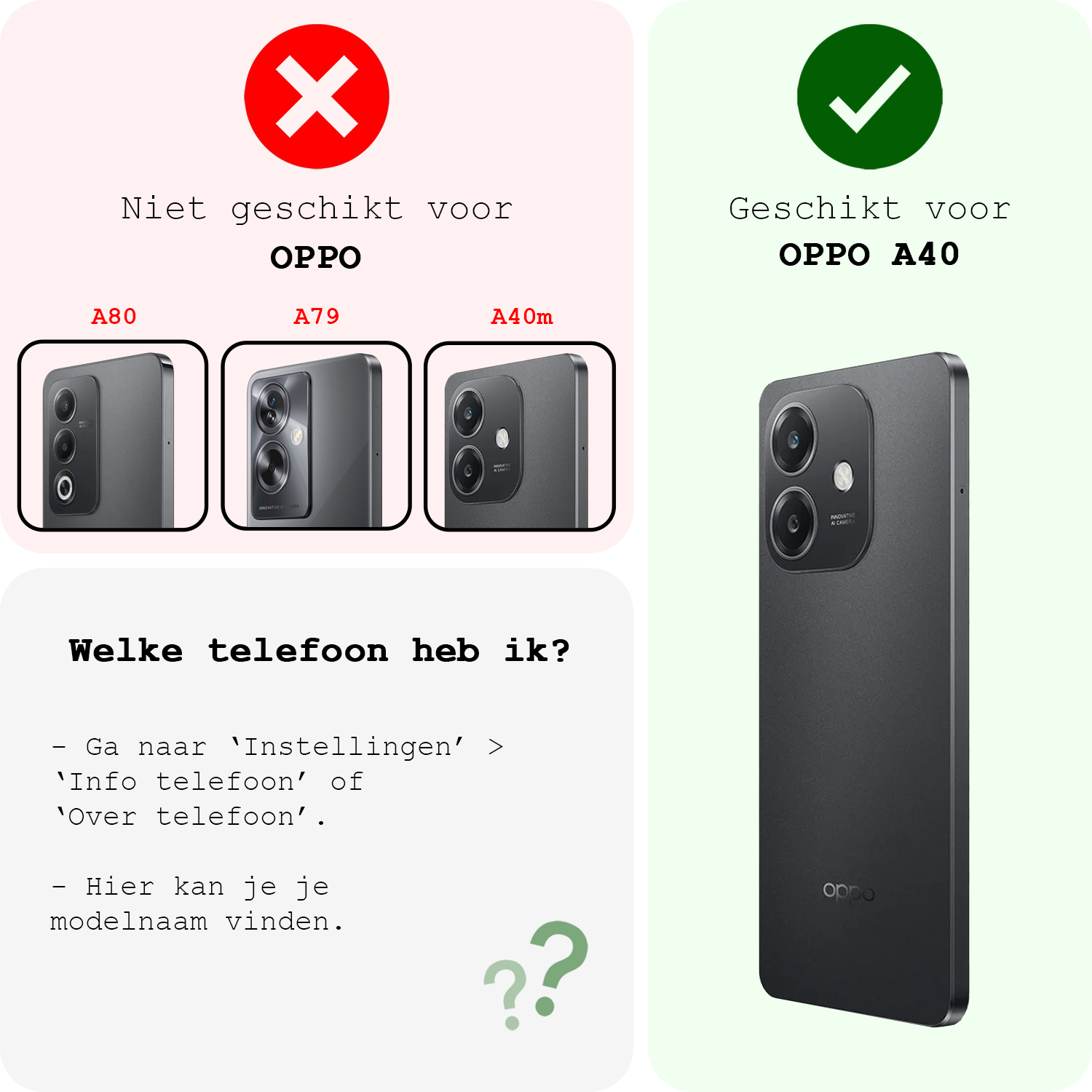 BASEY. BASEY. OPPO A40m Screenprotector Glas - 2 PACK