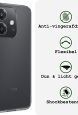 BASEY. BASEY. OPPO A40m Hoesje Siliconen Met Screenprotector - Transparant