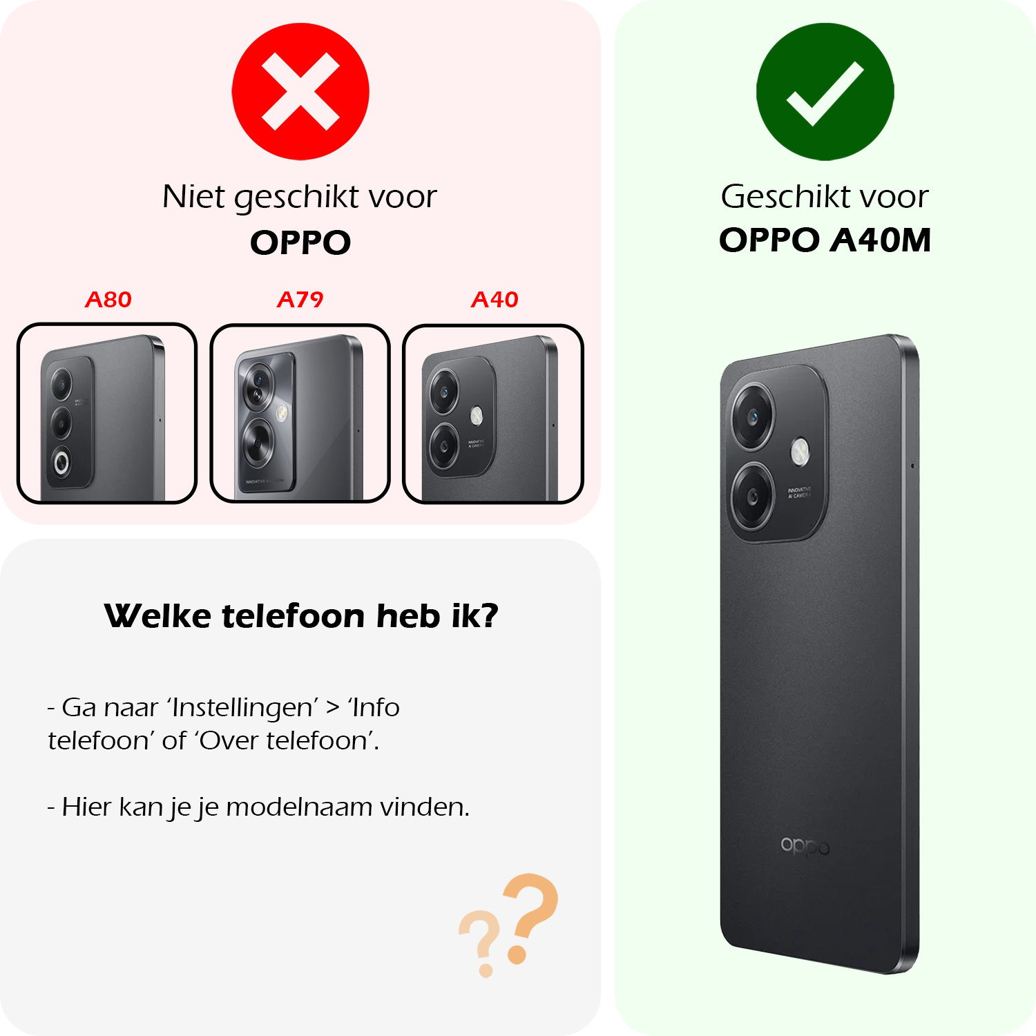 Nomfy Nomfy OPPO A40m Hoesje Siliconen Met 2x Screenprotector - Transparant