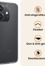 Nomfy Nomfy OPPO A40m Hoesje Siliconen Met 2x Screenprotector - Transparant