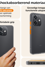 Nomfy Nomfy OPPO A40m Hoesje Siliconen Met 2x Screenprotector - Transparant