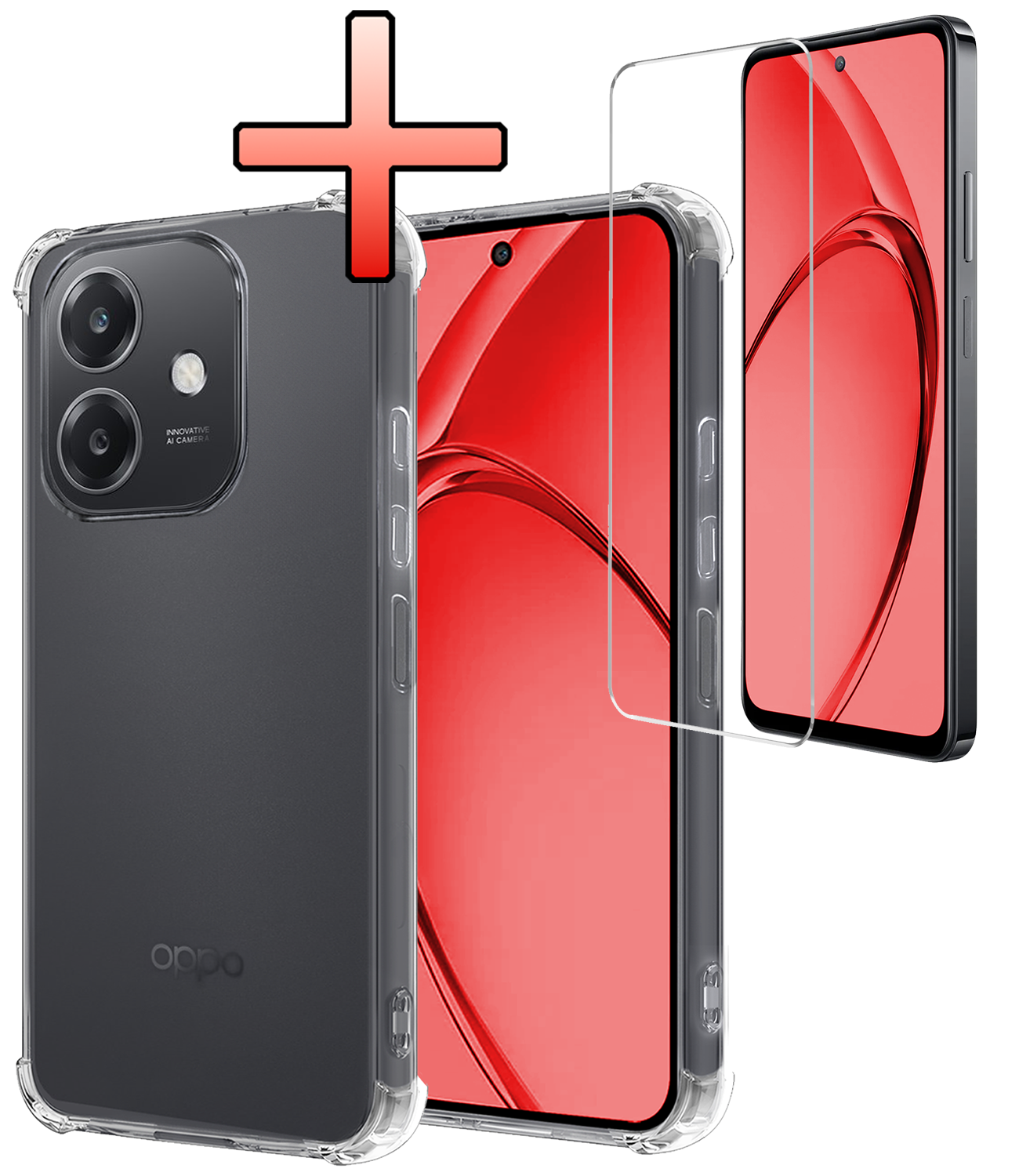 NoXx NoXx OPPO A40m Hoesje Shockproof Met Screenprotector