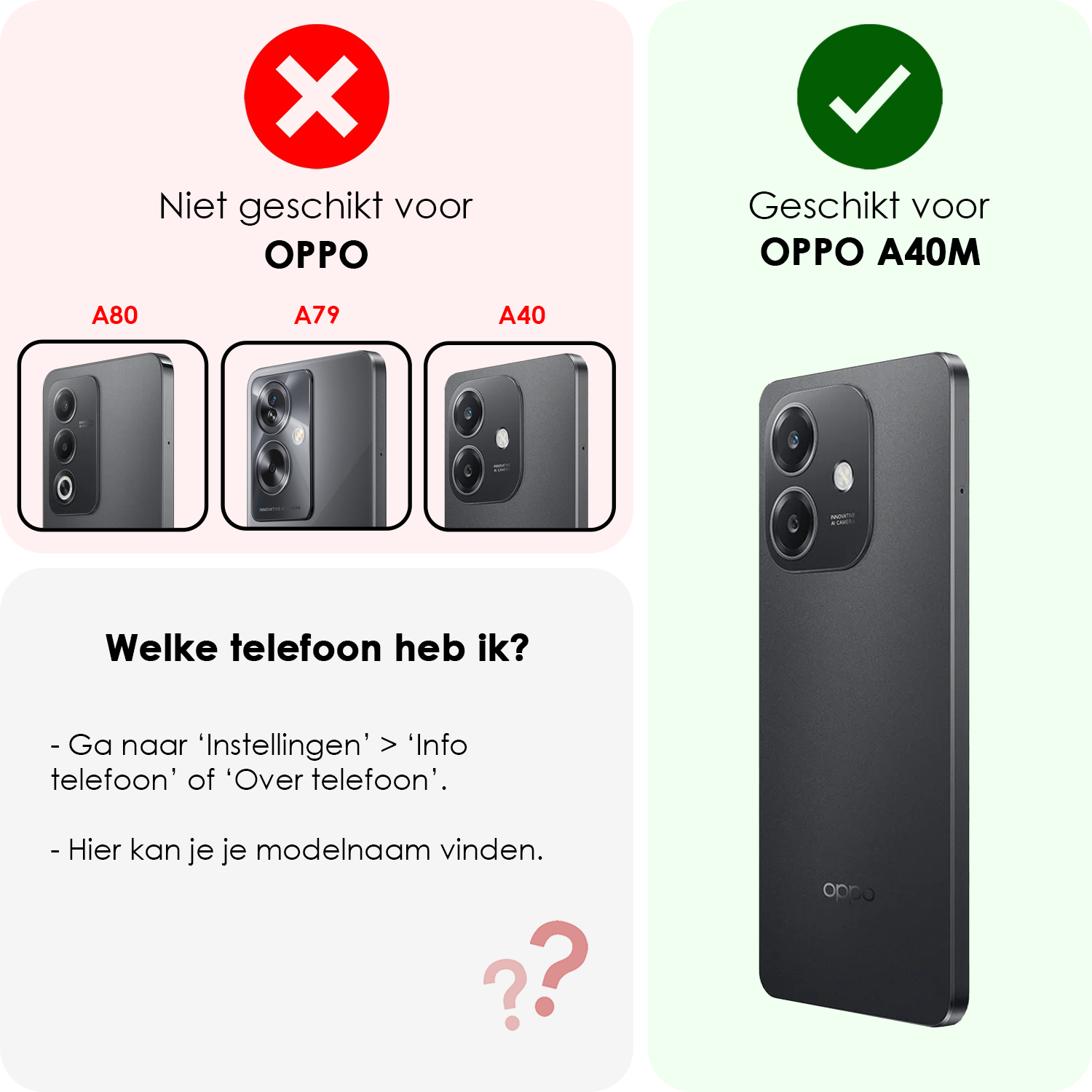 NoXx NoXx OPPO A40m Hoesje Shockproof Met Screenprotector