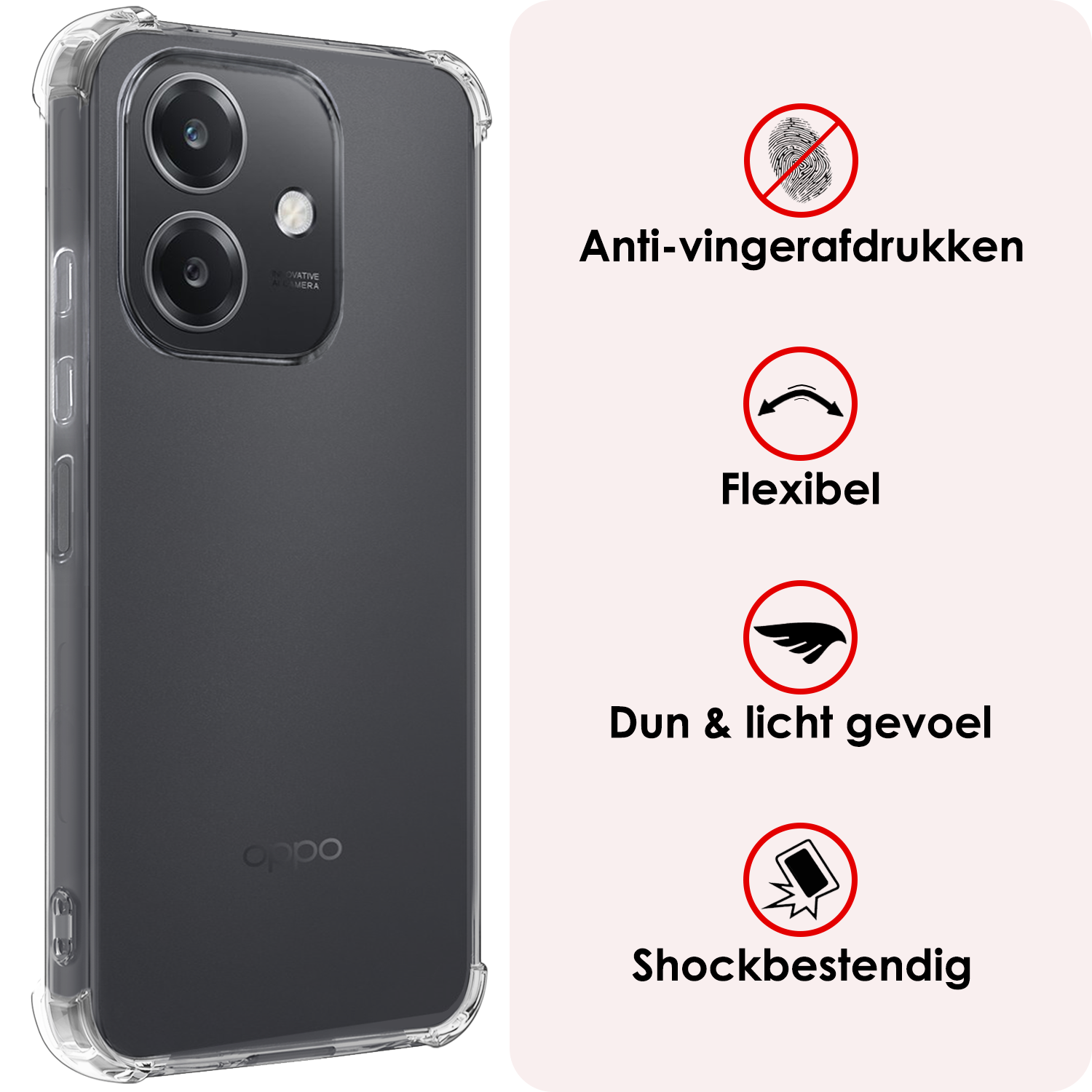 NoXx NoXx OPPO A40m Hoesje Shockproof Met Screenprotector