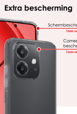 NoXx NoXx OPPO A40m Hoesje Siliconen Met Screenprotector - Transparant