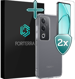 Forterra Forterra OPPO A80 Hoesje Siliconen Met 2x Screenprotector - Transparant