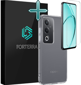 Forterra Forterra OPPO A80 Hoesje Siliconen Met Screenprotector - Transparant